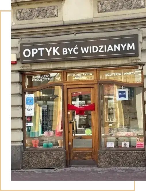 wejście do salonu optycznego